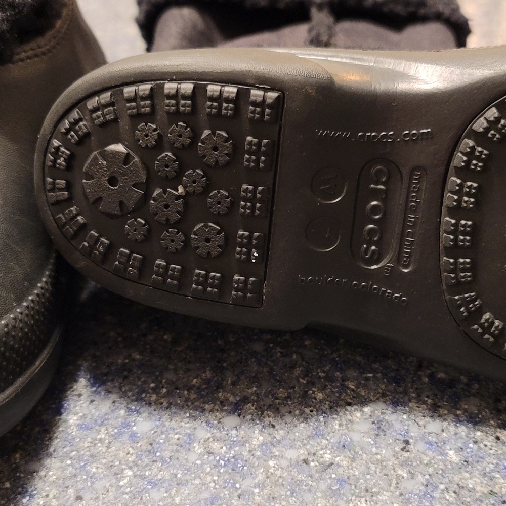 Croc black womens waterproof boots